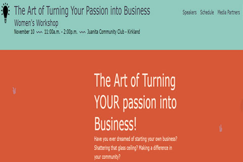 Art of Turning Your Passion into Business Women's Workshop Event site