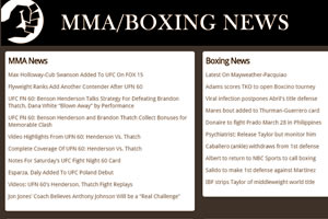 Website design and develoopment for MMA Boxing by Anthony White
