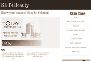 Website design and develoopment for SET4Beauty by Anthony White